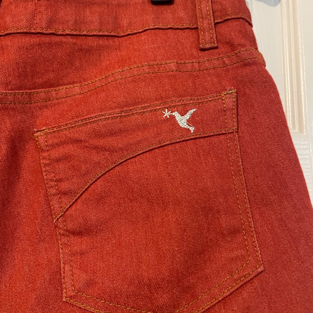 Beija -Flor High Rise Chili Red Jeans 6 - Picture 6 of 7
